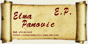 Elma Panović vizit kartica